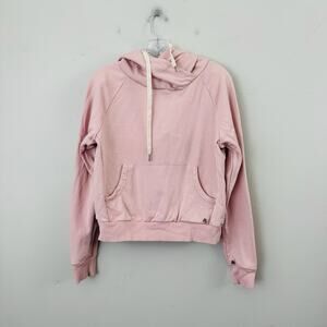 Ampersand Avenue Pink Cropped Pullover Hoodie Women’s Size M